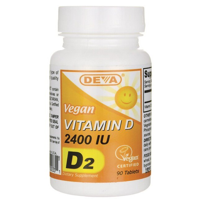 Deva Vegan Vitamin D2 2,400 IU 90 Tabs