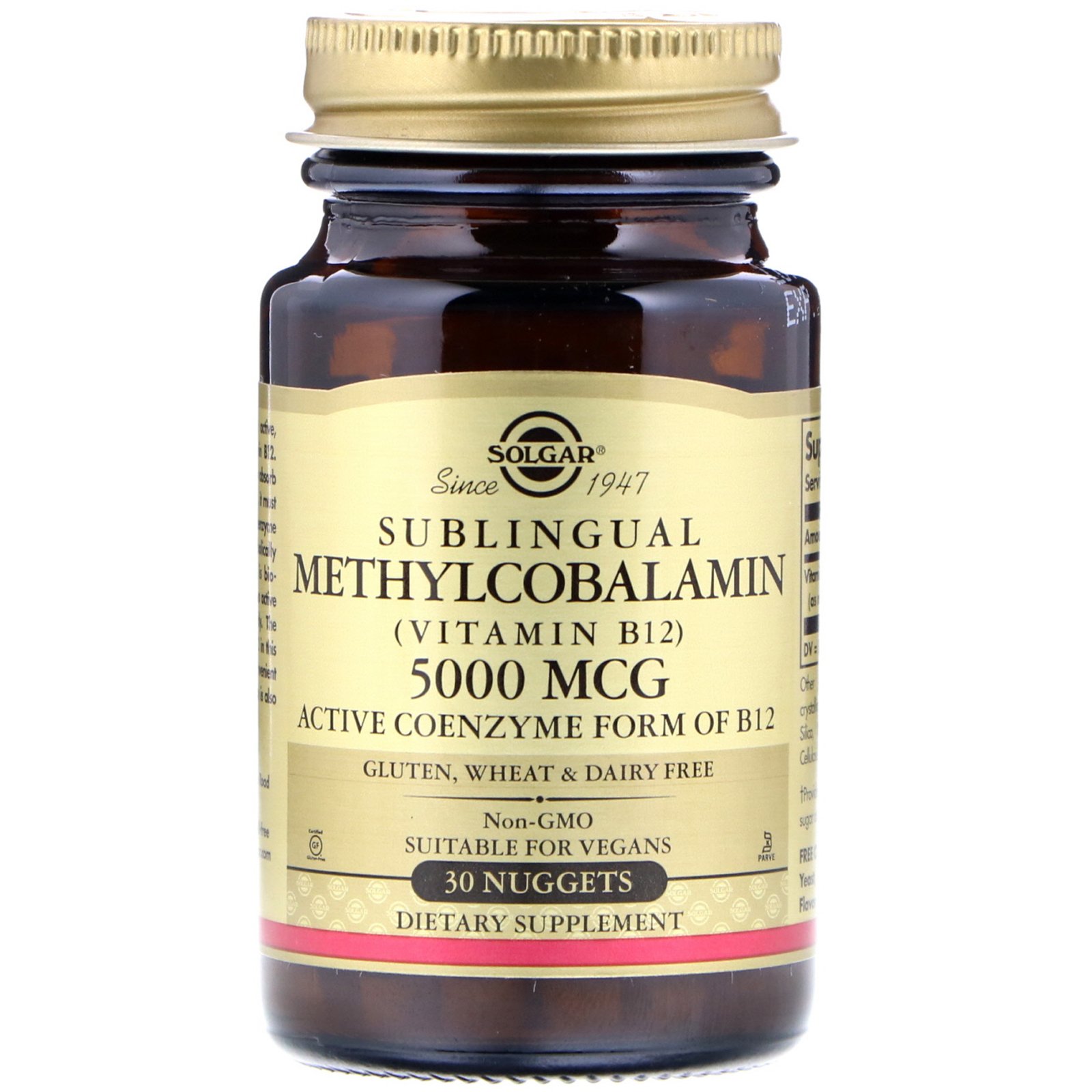 Solgar, Sublingual Methylcobalamin (Vitamin B12), 5,000 ...